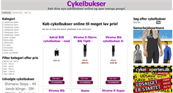 Desktop Screenshot of cykelbukser.dk